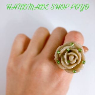 新色です♡『Rose orgonite ring』お守りに♡(リング)