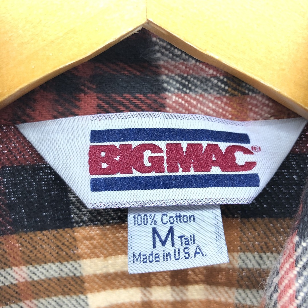 古着 80年代 ビッグマック BIG MAC 長袖 ヘビーネルチェックシャツ USA製 メンズM ヴィンテージ /eaa397458 メンズのトップス(シャツ)の商品写真