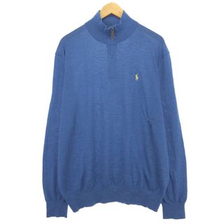 ラルフローレン(Ralph Lauren)の古着 ラルフローレン Ralph Lauren POLO by Ralph Lauren ウールニットハーフジップセーター メンズXL /eaa420154(ニット/セーター)