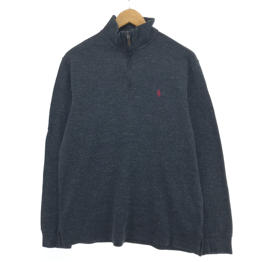 Ralph Lauren(ラルフローレン)の古着 ラルフローレン Ralph Lauren POLO RALPH LAUREN  ESTATE RIB コットンニットハーフジップセーター メンズM /eaa420411 メンズのトップス(ニット/セーター)の商品写真