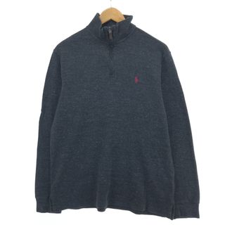 ラルフローレン(Ralph Lauren)の古着 ラルフローレン Ralph Lauren POLO RALPH LAUREN  ESTATE RIB コットンニットハーフジップセーター メンズM /eaa420411(ニット/セーター)