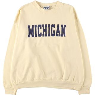 リー(Lee)の古着 00年代 リー Lee MICHIGAN ミシガン大学 カレッジスウェットシャツ トレーナー メンズXL /eaa421790(スウェット)