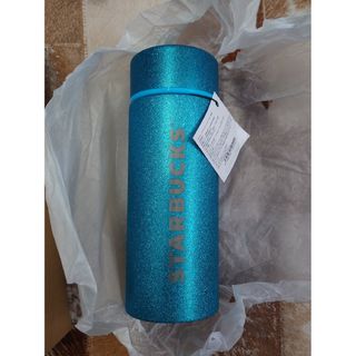 スターバックス(Starbucks)の☆新品タグ付き☆ スターバックス ステンレスボトルグリッターブルー 355ml(タンブラー)