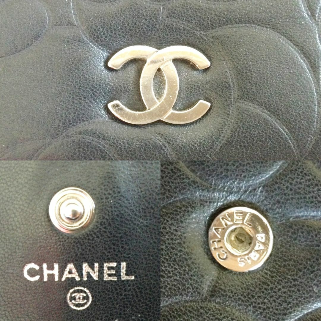 CHANEL(シャネル)のCHANEL シャネル カメリア モチーフ カメリア エンボス ココマーク 財布 レディースのファッション小物(財布)の商品写真