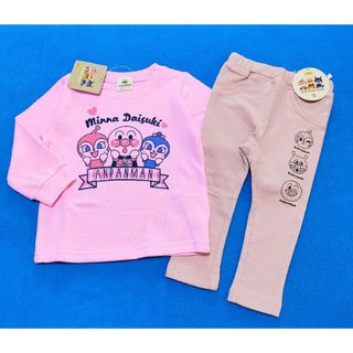 アンパンマン(アンパンマン)の新品　95cm　アンパンマン　上下セット長袖トレーナー&ストレッチパンツ　ｐ(Tシャツ/カットソー)