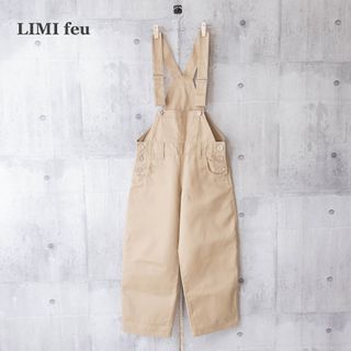 リミフゥ(LIMI feu)の【LIMI feu×Dickies】オーバーオール　ワーク　ベージュ　コラボ(サロペット/オーバーオール)