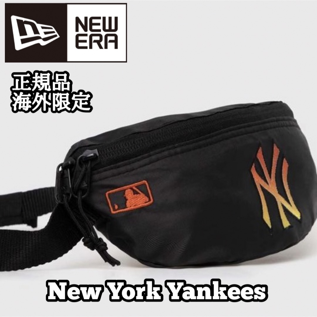 NEW ERA(ニューエラー)のニューエラ ボディバッグ NY ヤンキース グラデーション ウエストバッグ 黒 メンズのバッグ(ボディーバッグ)の商品写真