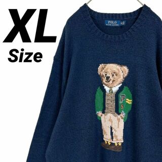 【美品】ポロラルフローレン ポロベア サングラスベア ニット セーター XL