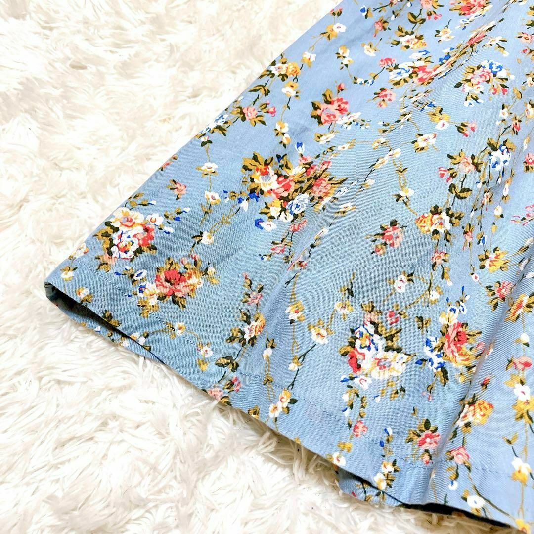 LAURA ASHLEY(ローラアシュレイ)の美品 ローラアシュレイ ロングワンピース13号 XL マキシ丈 花柄 総柄 レディースのワンピース(ロングワンピース/マキシワンピース)の商品写真