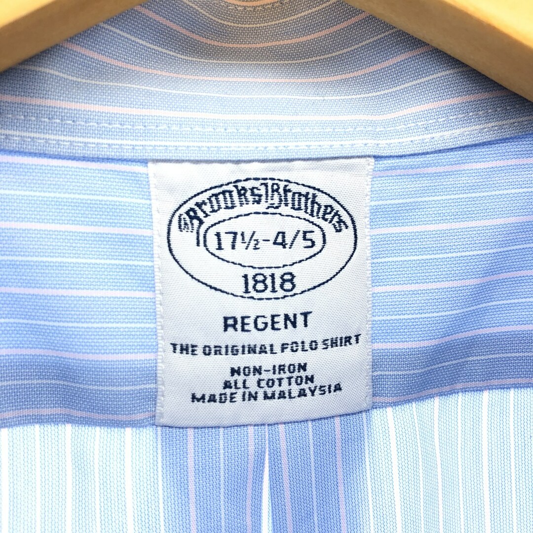 Brooks Brothers(ブルックスブラザース)の古着 ブルックスブラザーズ Brooks Brothers REGENT 長袖 ボタンダウンストライプシャツ メンズXL /eaa422151 メンズのトップス(シャツ)の商品写真