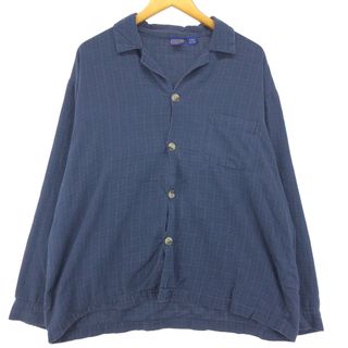 ペンドルトン(PENDLETON)の古着 ペンドルトン PENDLETON オープンカラー 長袖 ライトネルチェックシャツ メンズL /eaa416271(シャツ)