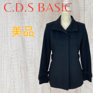 C.D.S BASIC - C.D.S BASIC アウター テーラードジャケット ブラック カシミヤ