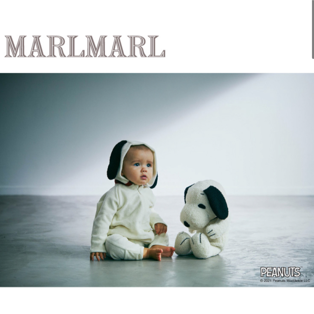 MARLMARL(マールマール)のMARL MARL スヌーピー ロンパース　60 70cm キッズ/ベビー/マタニティのベビー服(~85cm)(ロンパース)の商品写真