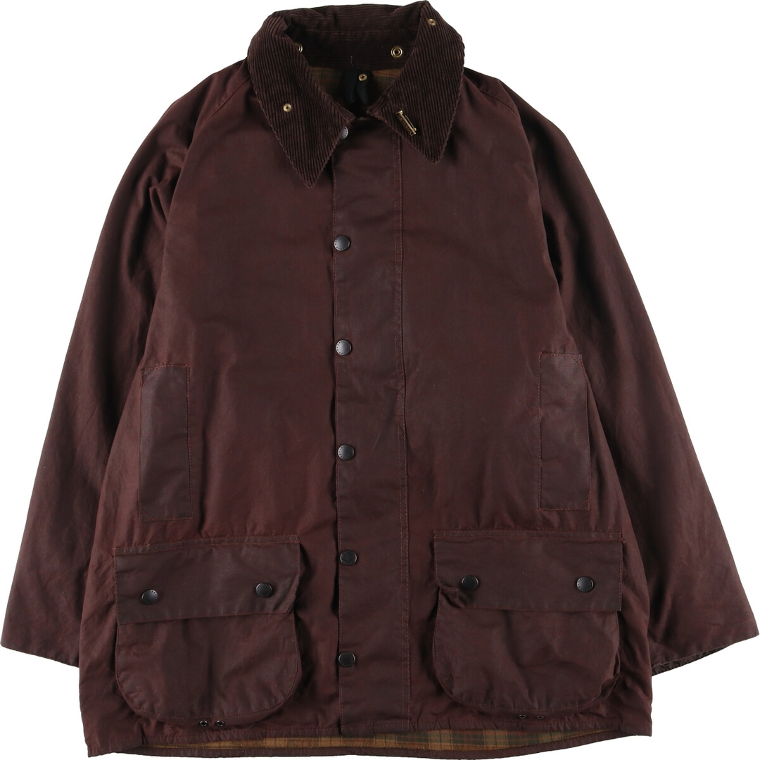 Barbour(バーブァー)の古着 90年代 バブアー Barbour BEAUFORT ビューフォート 旧3ワラント バッジ付き オイルド ハンティングジャケット 英国製 C44 メンズL ヴィンテージ /evb004941 メンズのジャケット/アウター(その他)の商品写真