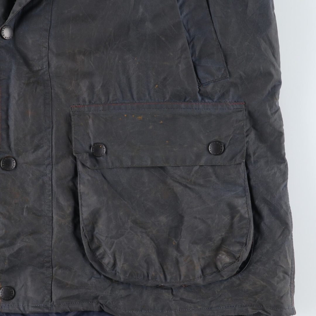 Barbour(バーブァー)の古着 90年代 バブアー Barbour WESTMORLAND 旧3ワラント ワックスコットン オイルドベスト 英国製 メンズL ヴィンテージ /eaa420747 メンズのトップス(ベスト)の商品写真