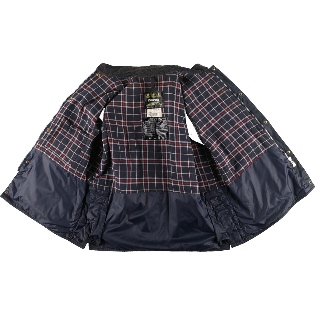 Barbour(バーブァー)の古着 90年代 バブアー Barbour WESTMORLAND 旧3ワラント ワックスコットン オイルドベスト 英国製 メンズXL ヴィンテージ /eaa420750 メンズのトップス(ベスト)の商品写真