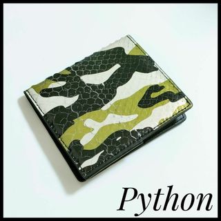 未使用　希少パイソン　Python　迷彩　カードケース　パスケース　定期入れ(名刺入れ/定期入れ)