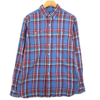 ラルフローレン(Ralph Lauren)の古着 ラルフローレン Ralph Lauren POLO RALPH LAUREN 長袖 ライトネルチェックシャツ メンズM /eaa421651(シャツ)