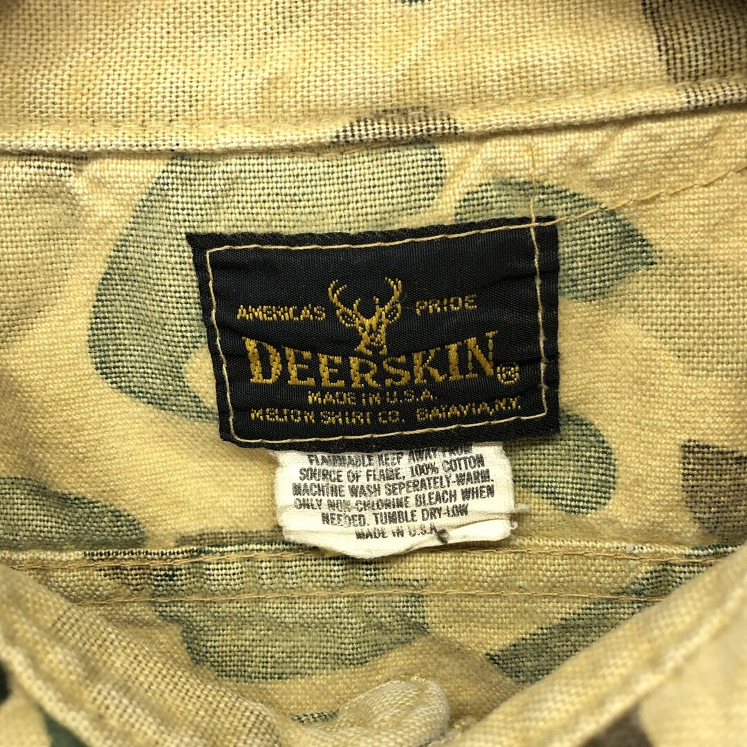 古着 ビッグサイズ 80年代 DEERSKIN 迷彩柄 ダックハンターカモ 長袖 ヘビーネルシャツ USA製 メンズXXXL ヴィンテージ /eaa422114 メンズのトップス(シャツ)の商品写真