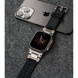 Apple Watch - Apple watch アップルウォッチ バンド ベルト シリコーン　ステンレス