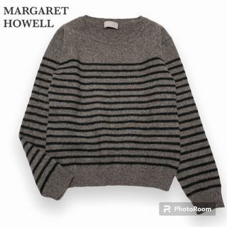 マーガレットハウエル(MARGARET HOWELL)のマーガレットハウエル　カシミア混　ニットセーター　サイズⅡ　小さいサイズ(ニット/セーター)