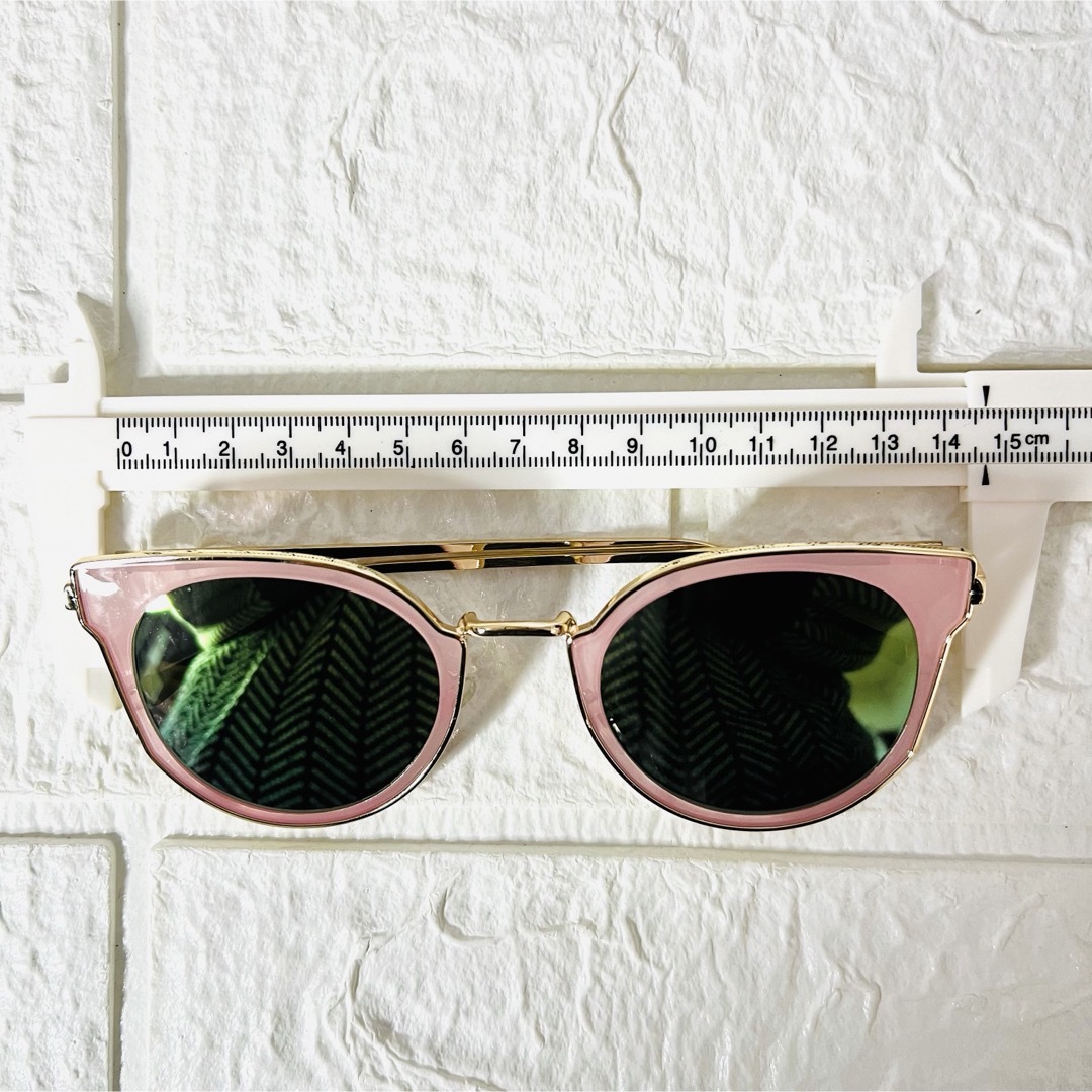 【サングラス】キャットアイサングラス 偏光 ピンク UV400 メタルフレーム レディースのファッション小物(サングラス/メガネ)の商品写真