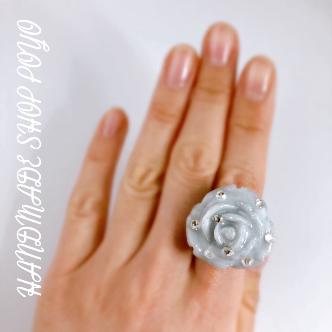 春色新色です♡『Rose orgonite ring』お守りに ハンドメイドのアクセサリー(リング)の商品写真