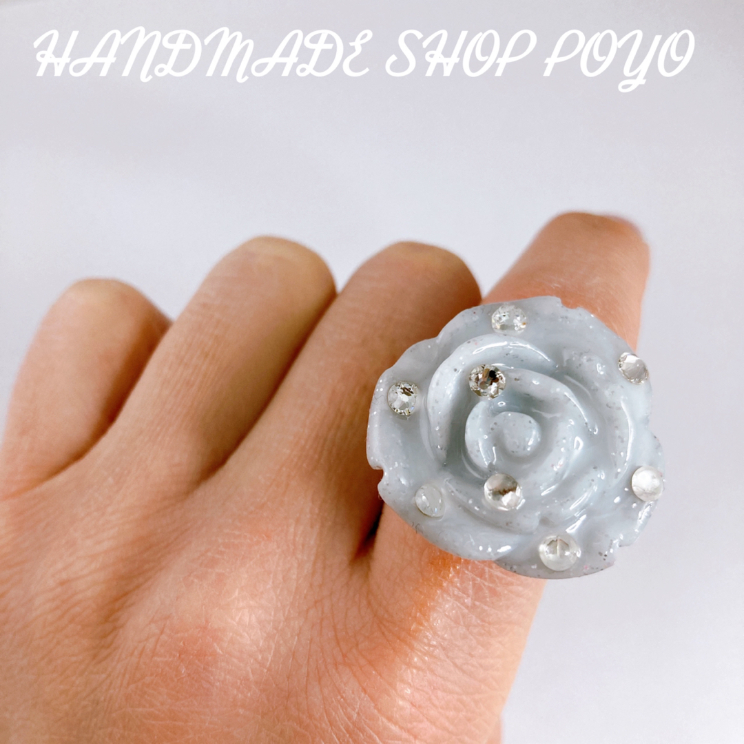 春色新色です♡『Rose orgonite ring』お守りに ハンドメイドのアクセサリー(リング)の商品写真