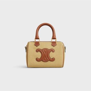 セリーヌ(celine)の新作 新品 CELINE セリーヌ スモール ボストン トリオンフ ラフィア (ハンドバッグ)