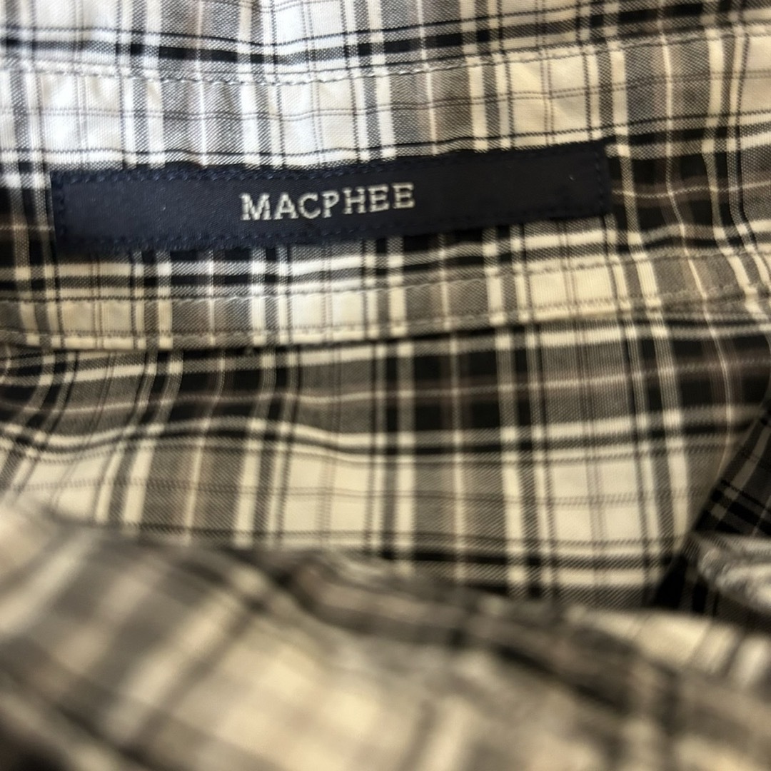 MACPHEE(マカフィー)のMACPHEE マカフィー チェックシャツ　日本製　サイズ　38 レディースのトップス(シャツ/ブラウス(長袖/七分))の商品写真