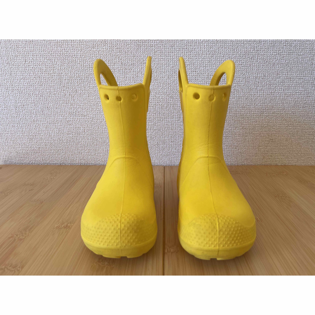 crocs(クロックス)のクロックス　ハンドルイットレインブーツ　キッズ　イエロー　c9(16.5cm) キッズ/ベビー/マタニティのキッズ靴/シューズ(15cm~)(長靴/レインシューズ)の商品写真