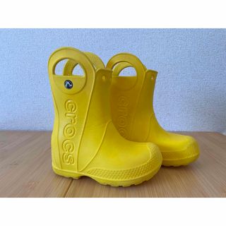 crocs - クロックス　ハンドルイットレインブーツ　キッズ　イエロー　c9(16.5cm)