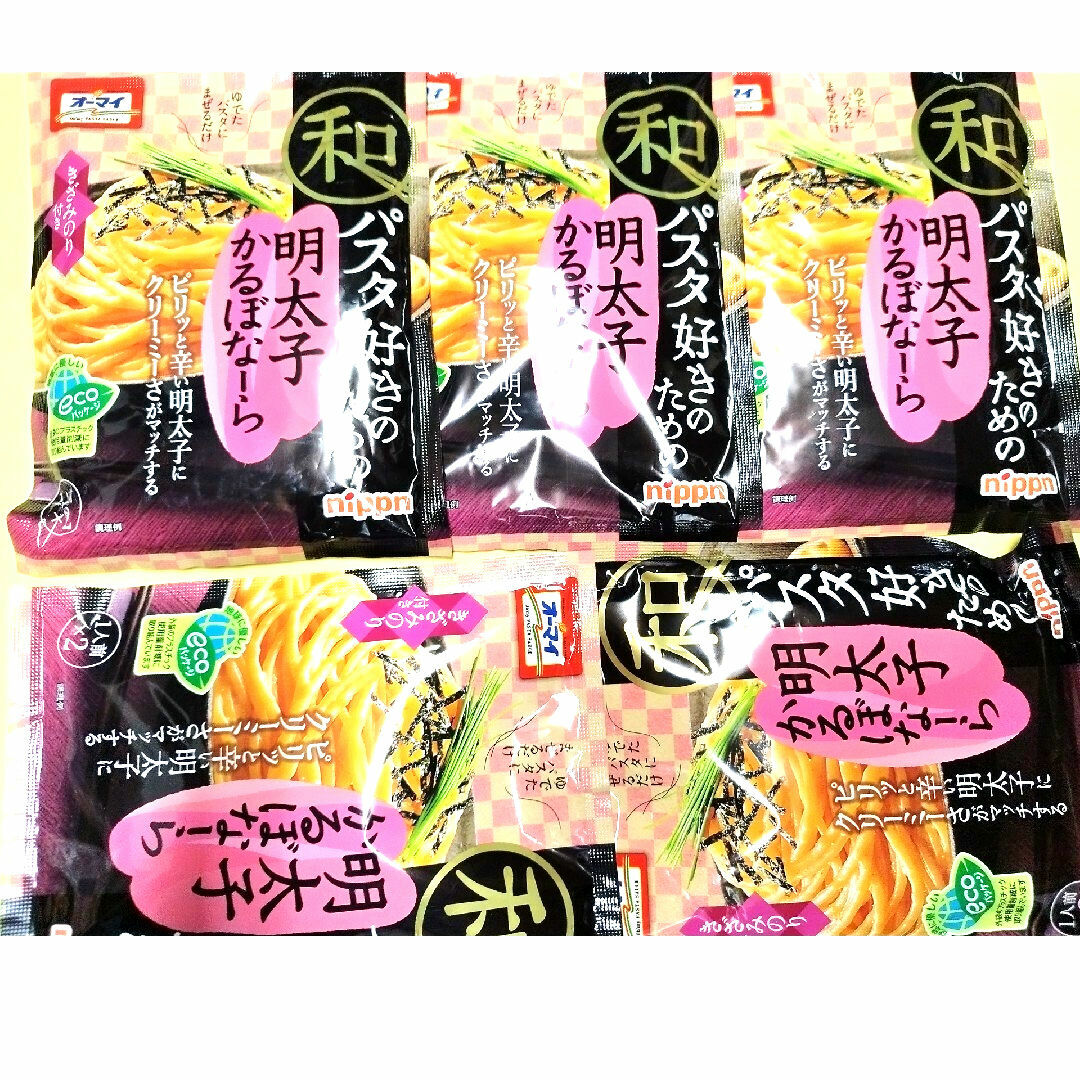 ニップン(ニップン)のニップンオーマイパスタソース和パスタ好きのための明太子かるぼなーら 食品/飲料/酒の加工食品(レトルト食品)の商品写真