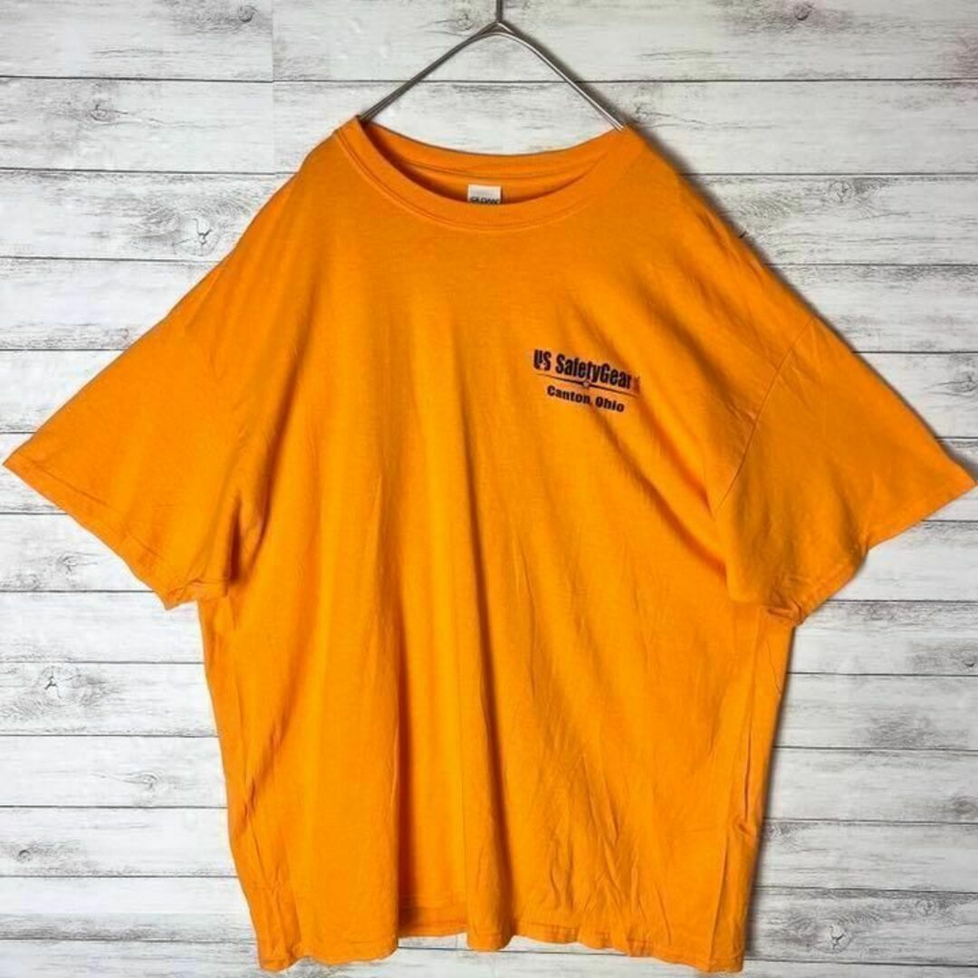 【US古着　送料無料】ギルダン　デザインTシャツ サイズXL イエロー メンズのトップス(Tシャツ/カットソー(半袖/袖なし))の商品写真