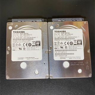 トウシバ(東芝)のTOSHIBA  HDD  MQ01ABF050  500GB 2台セット(PCパーツ)