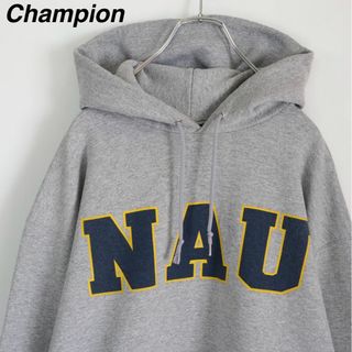 チャンピオン(Champion)の【北アリゾナ大学】チャンピオン／パーカー　ビッグロゴ　刺繍ロゴ　USA規格　L(パーカー)