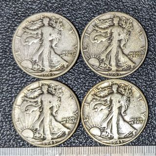 【F】ウォーキングリバティ　1943年×4枚(貨幣)