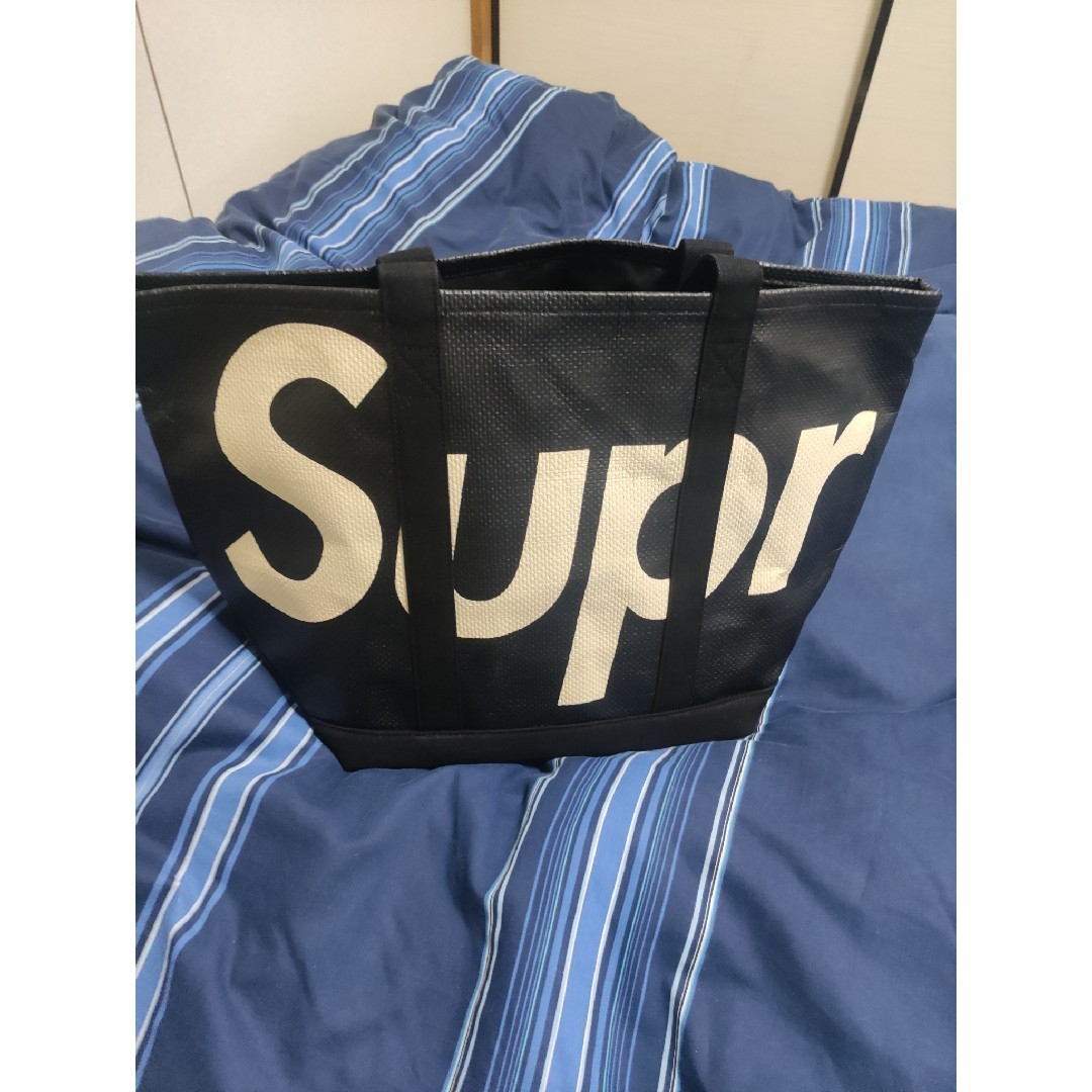 Supreme(シュプリーム)のSupreme Raffia Tote ブラック トートバッグ 美品 メンズのバッグ(トートバッグ)の商品写真