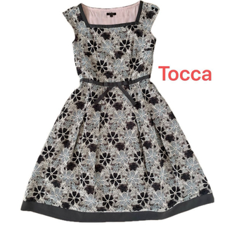 TOCCA - 美品　桜の季節に  トッカの花柄刺繍レースワンピース　M  上品でとても華やか