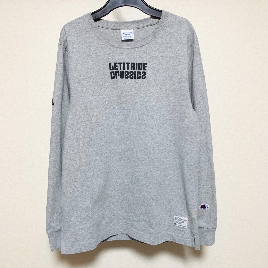 Champion(チャンピオン)のチャンピオン×レットイットライド 長袖Tシャツ S グレー メンズのトップス(Tシャツ/カットソー(七分/長袖))の商品写真