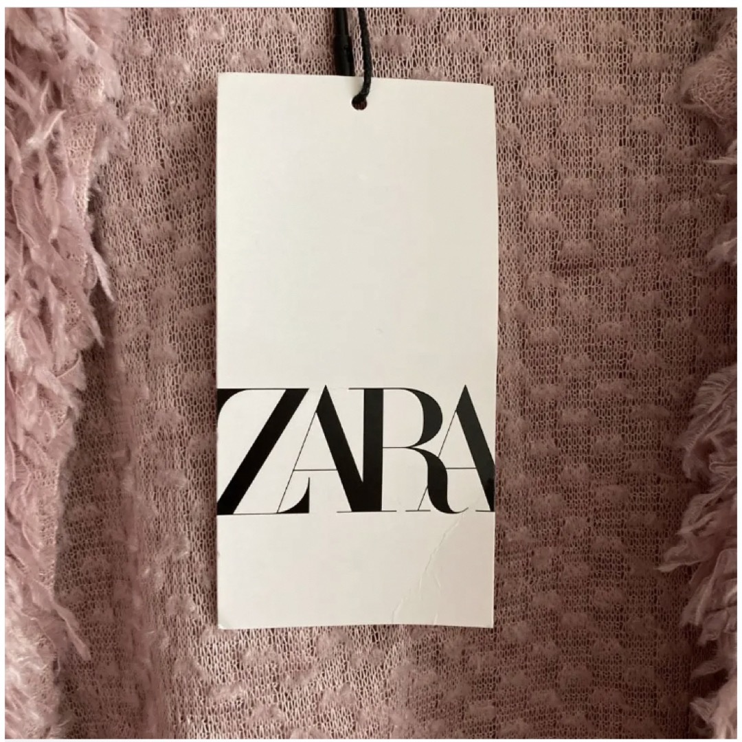 ZARA(ザラ)の★ZARA★ザラ シャギー カーディガン ピンク ふわふわ もこもこ かわいい レディースのトップス(カーディガン)の商品写真