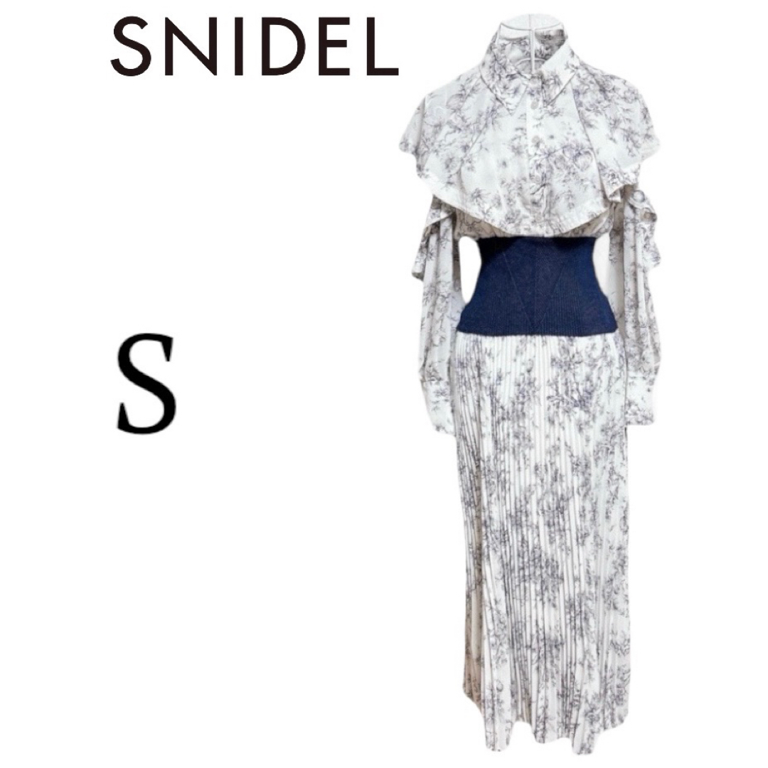 SNIDEL(スナイデル)の【 SNIDEL 】 ウエストリブシャツワンピース S ネイビー レディースのワンピース(ロングワンピース/マキシワンピース)の商品写真