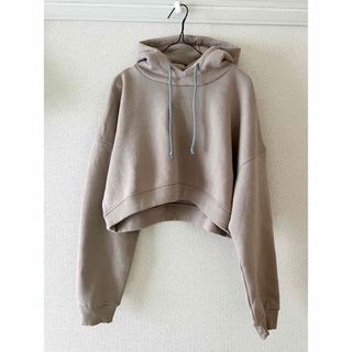 ザラ(ZARA)のZARA 裏起毛クロップドパーカー　フーディ(パーカー)