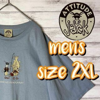 【US古着　送料無料】attitude jack Tシャツ サイズ2XL(Tシャツ/カットソー(半袖/袖なし))