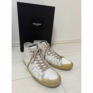 サンローラン(Saint Laurent)のSAINT LAURENT PARIS 16SS 汚れ加工 ハイカットスニーカー(スニーカー)