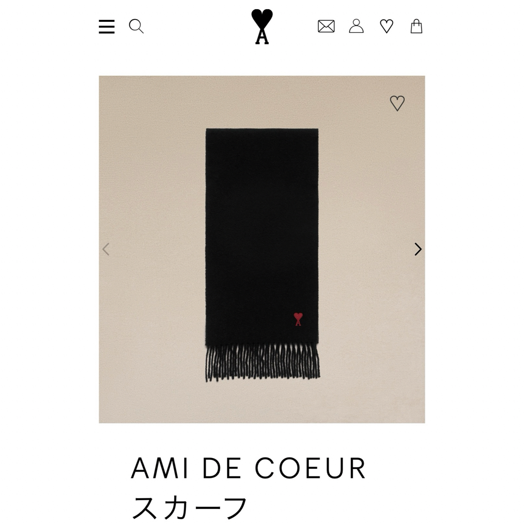 ami - 新品未使用 アミ AMI DE COEUR スカーフ マフラー 黒の通販 by 