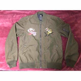 アルファインダストリーズ(ALPHA INDUSTRIES)のALPHA アルファ MA-1 スーベニアジャケット スカジャン仕様 Lサイズ(フライトジャケット)