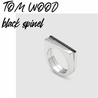 トムウッド(TOM WOOD)のTOM WOOD ステップ リング ブラックスピネル シルバー 52(リング(指輪))