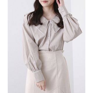 オリーブデオリーブ(OLIVEdesOLIVE)のOLIVE des OLIVEビッグカラーブラウス新品(シャツ/ブラウス(長袖/七分))