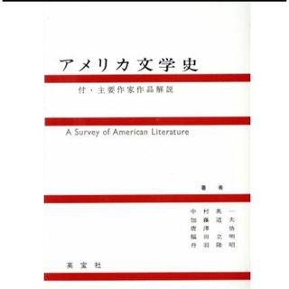 アメリカ文学史/中村英一(語学/参考書)